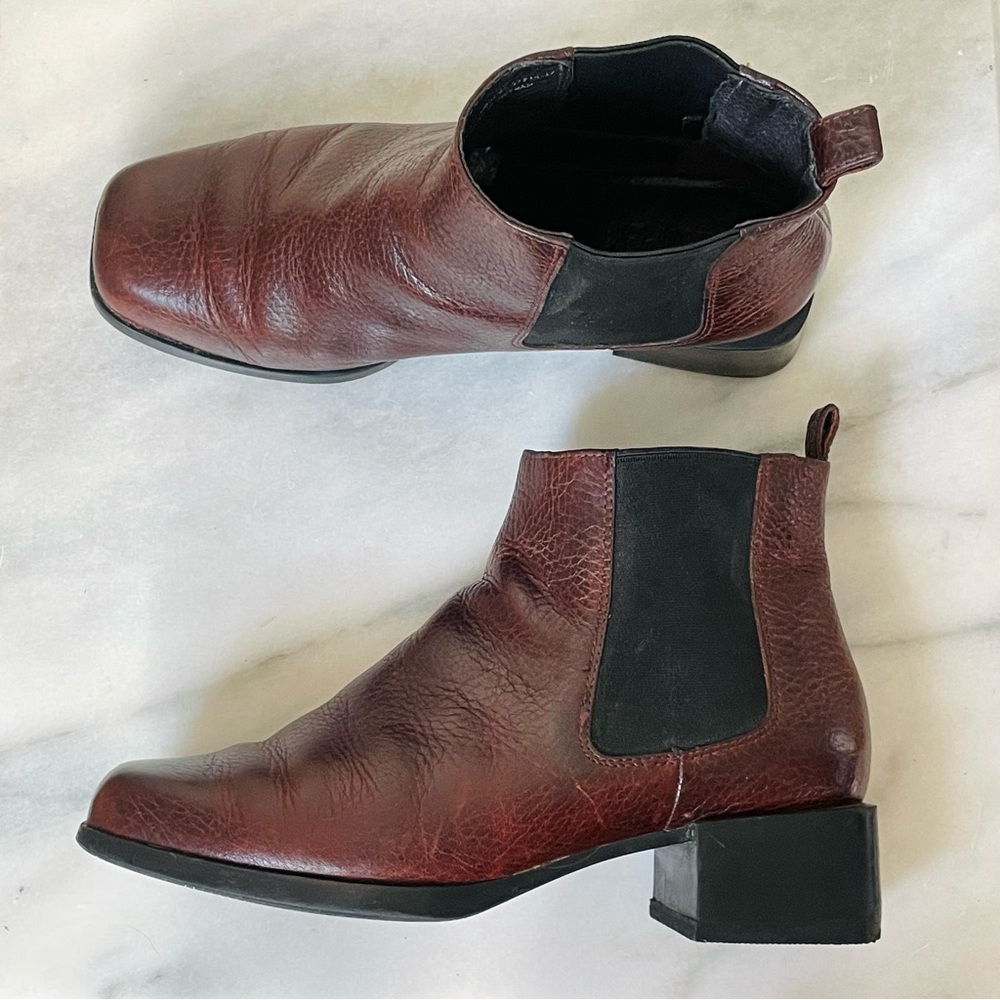 Camper Brown and Black Ankle Boots